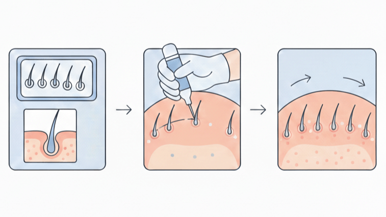 Haartransplantation Türkei DHI-Methode